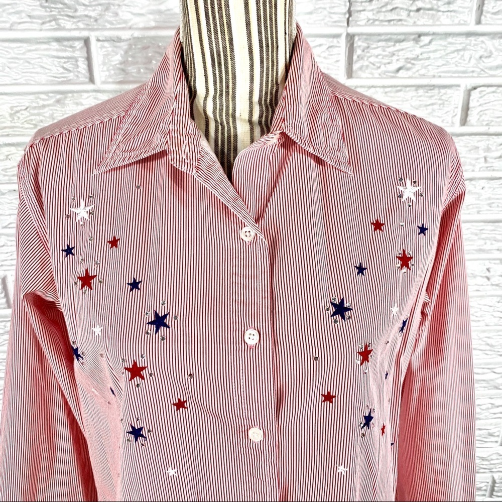Quizz Again & Co Patriotic Stars & Stripes Shirt - Picture 2 of 7